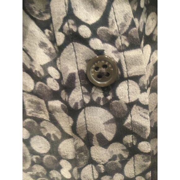 Equipment Femme Silk Button Down Blouse womens S snake Print animal Silver grey - Picture 5 of 15